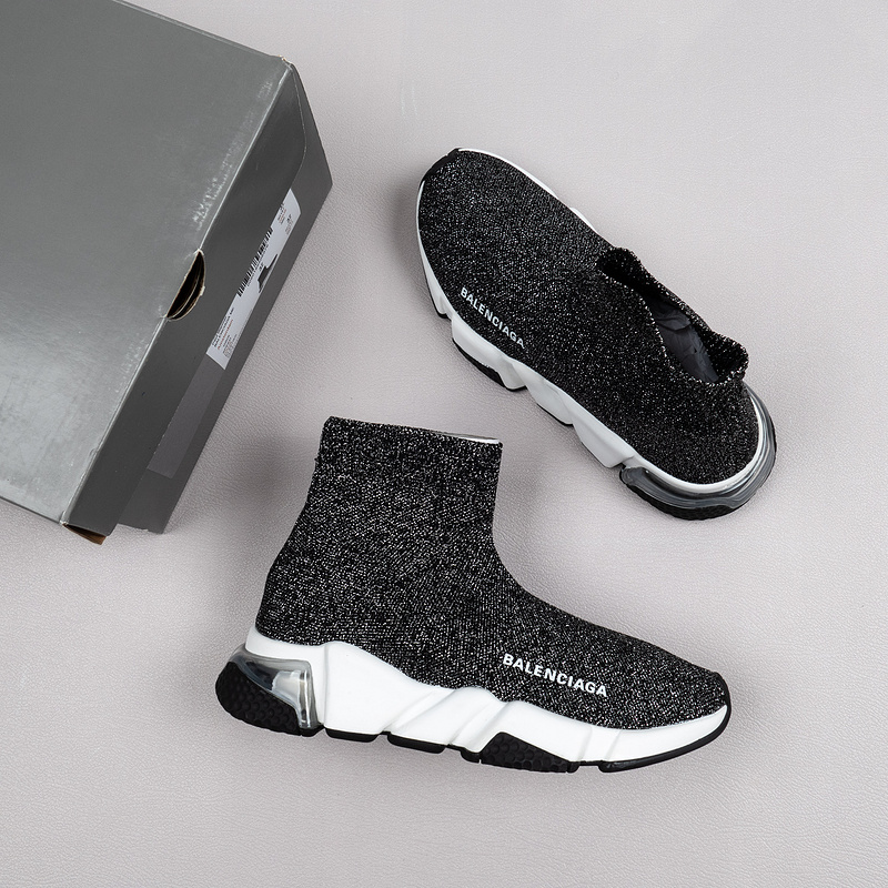 【Free Shipping】男女鞋 巴黎袜子鞋SPEED LOGO印花袜式针织运动鞋