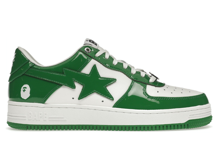Patent Leather Green White