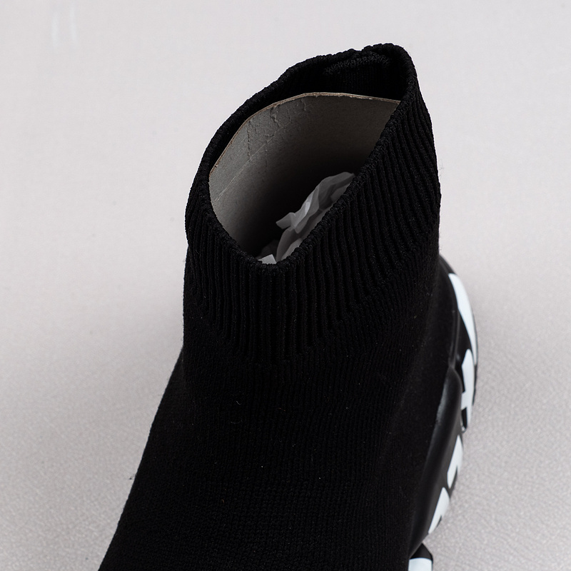 【Free Shipping】男女鞋 巴黎袜子鞋SPEED LOGO印花袜式针织运动鞋