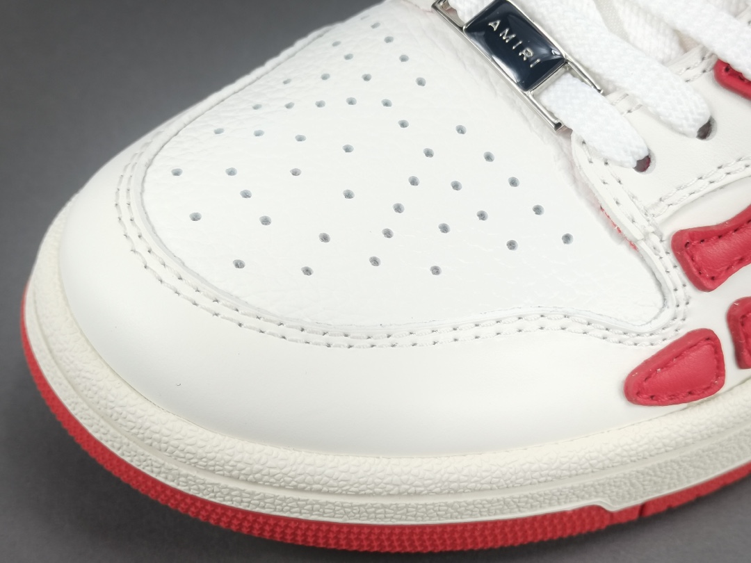 Skel Top Low White Red