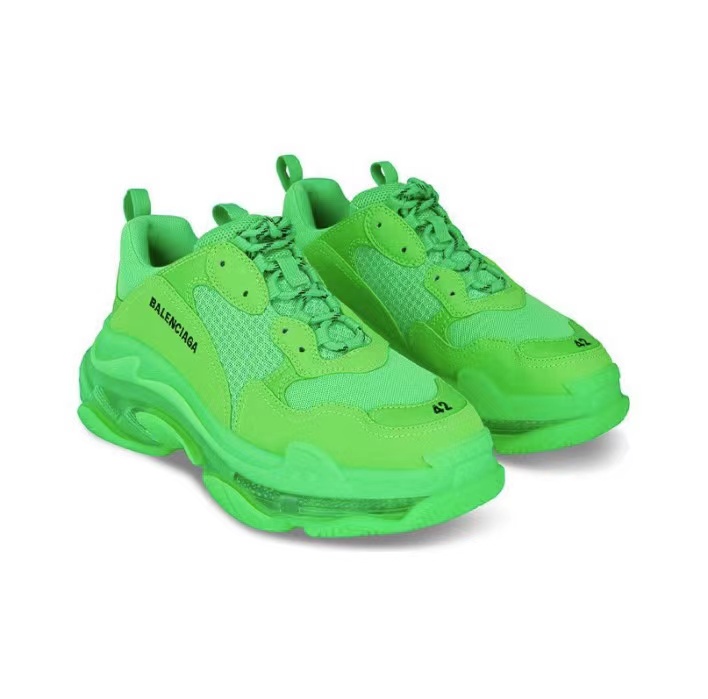 Triple S Neon Green Clear Sole