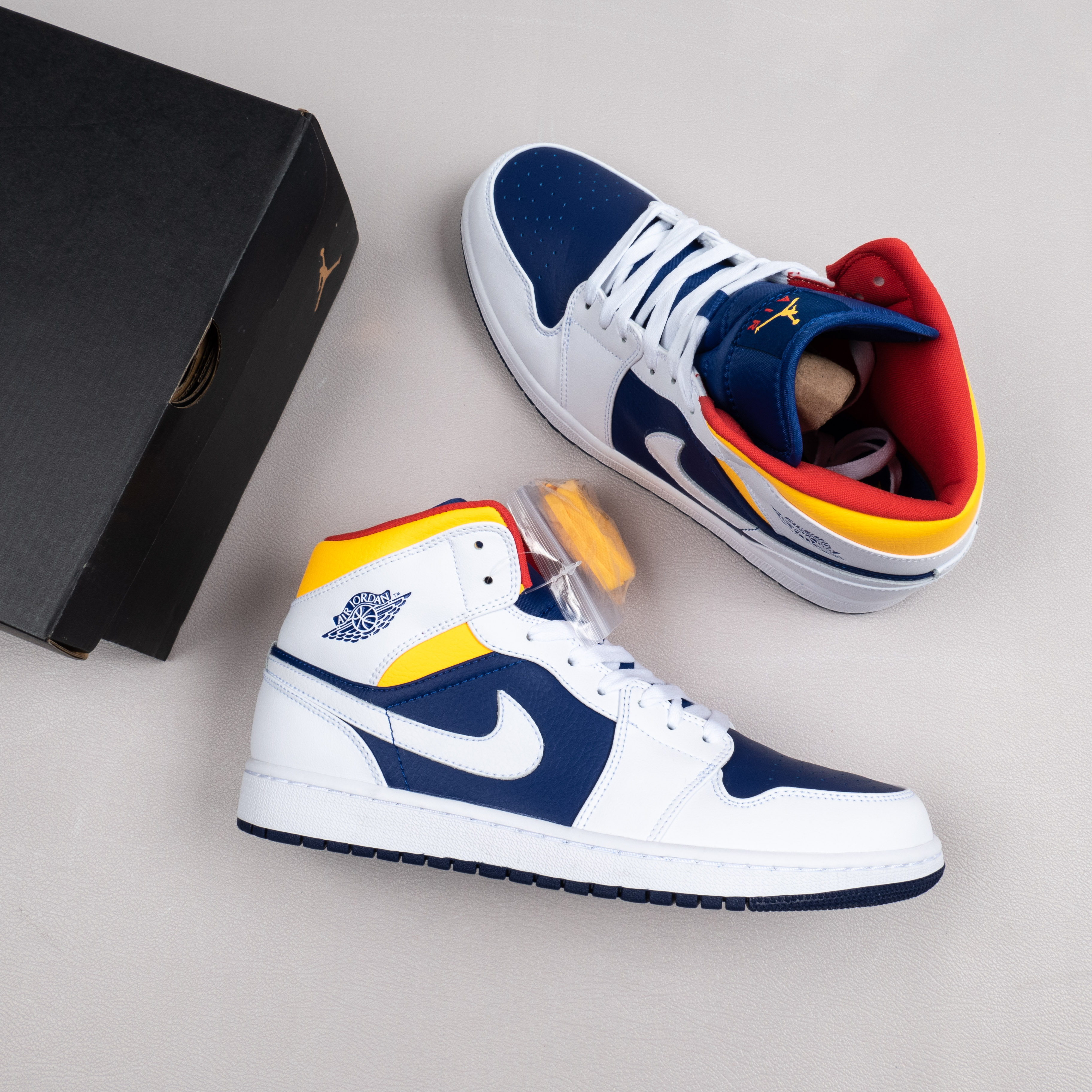 1's Mid Royal Blue Laser Orange