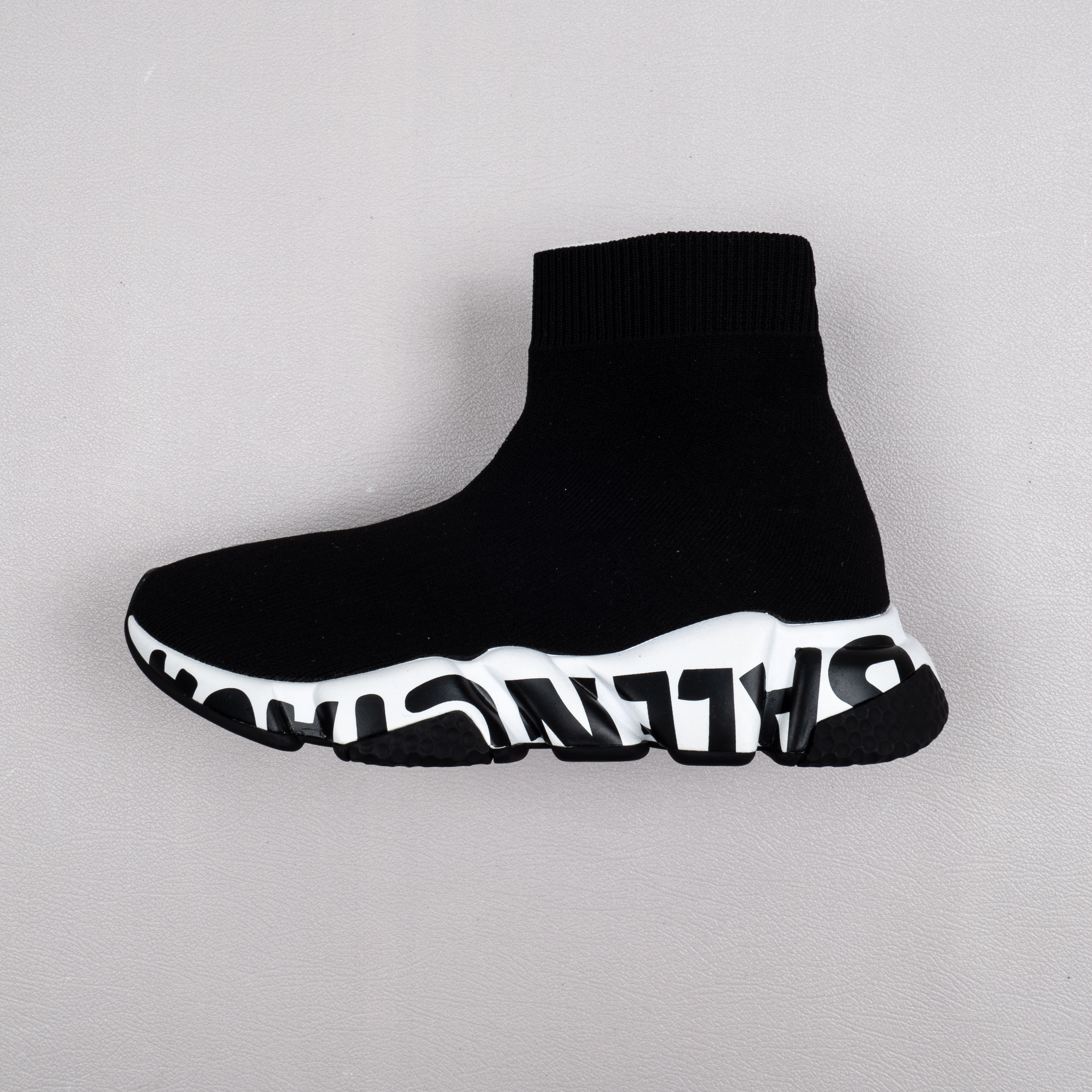 【Free Shipping】男女鞋 巴黎袜子鞋SPEED LOGO印花袜式针织运动鞋