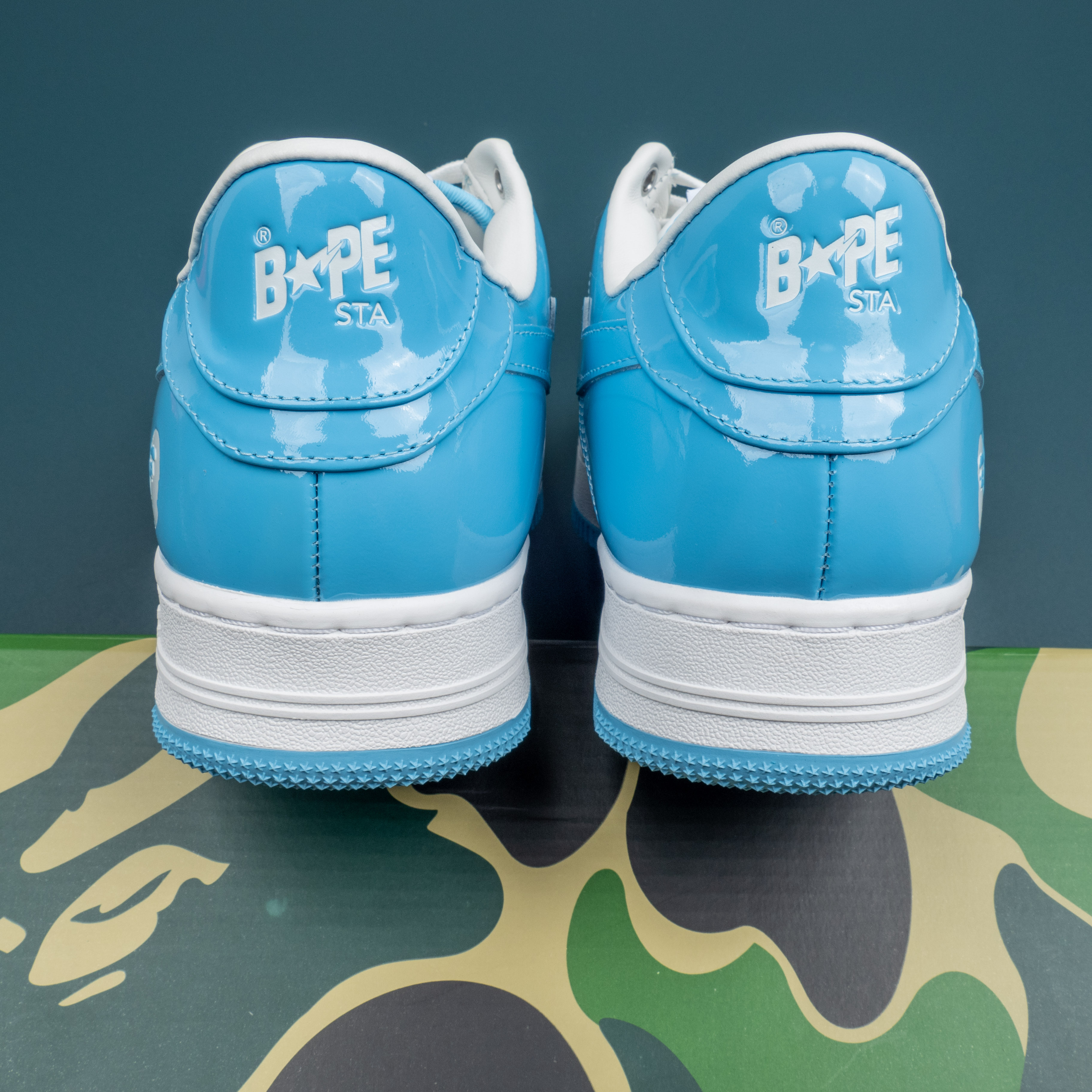 Patent Leather Blue White