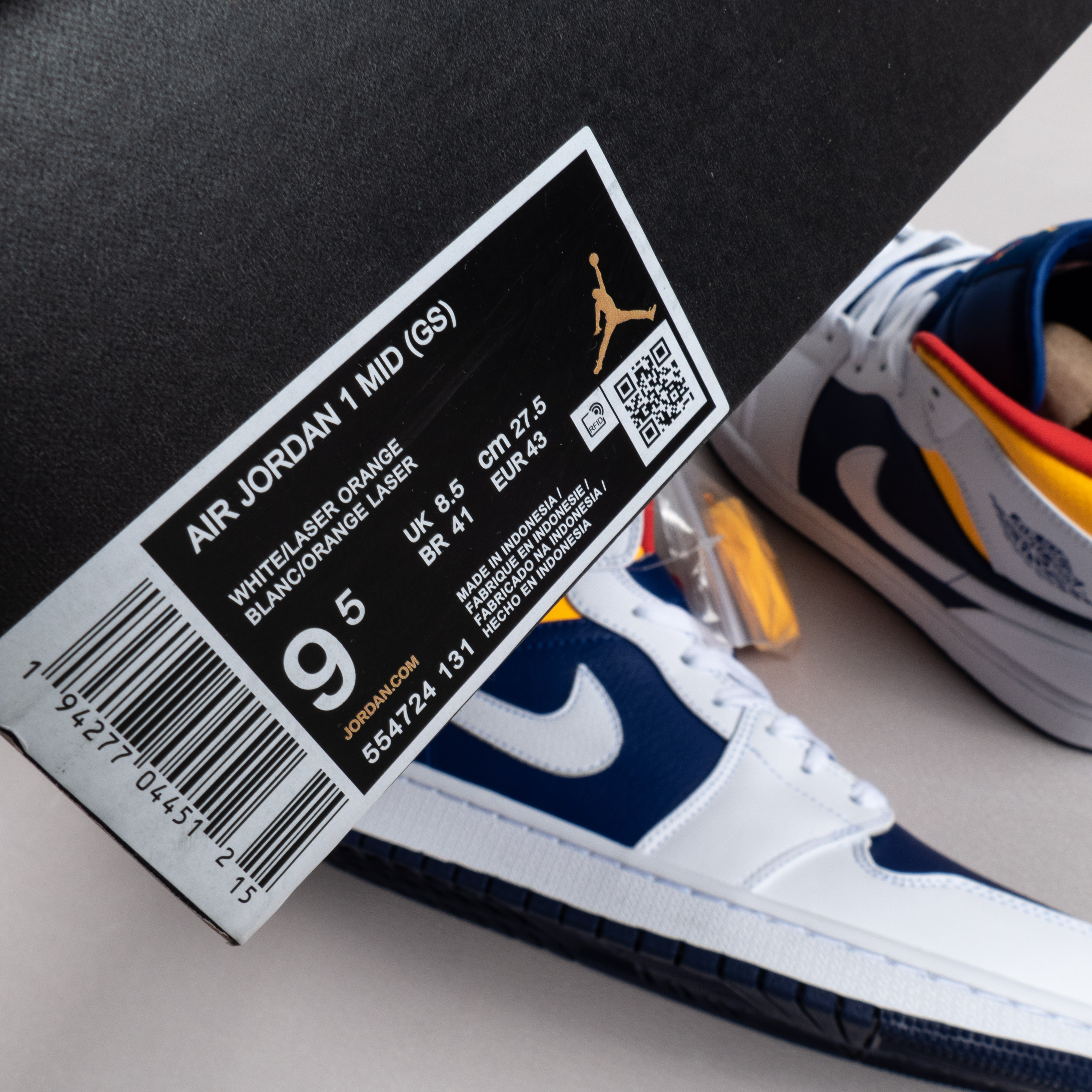 1's Mid Royal Blue Laser Orange