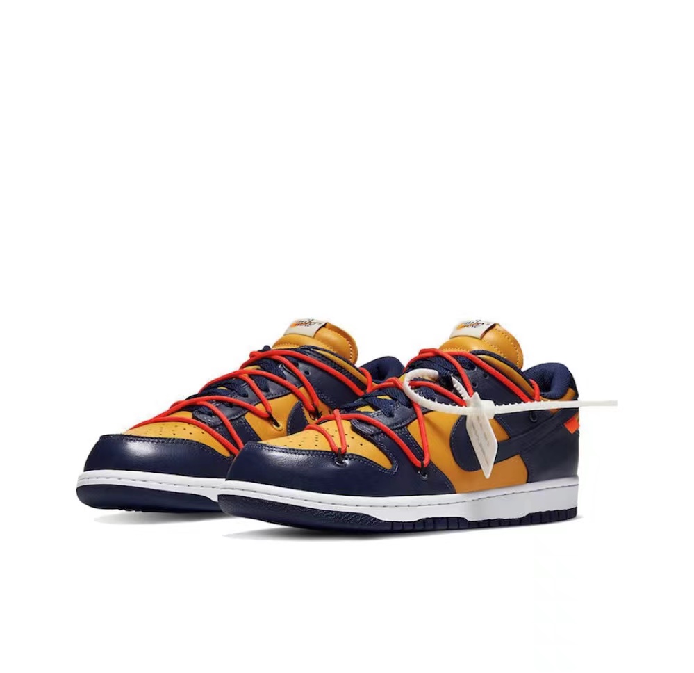 OW x Futura x SB Dunk Michigan University Gold Midnight Navy