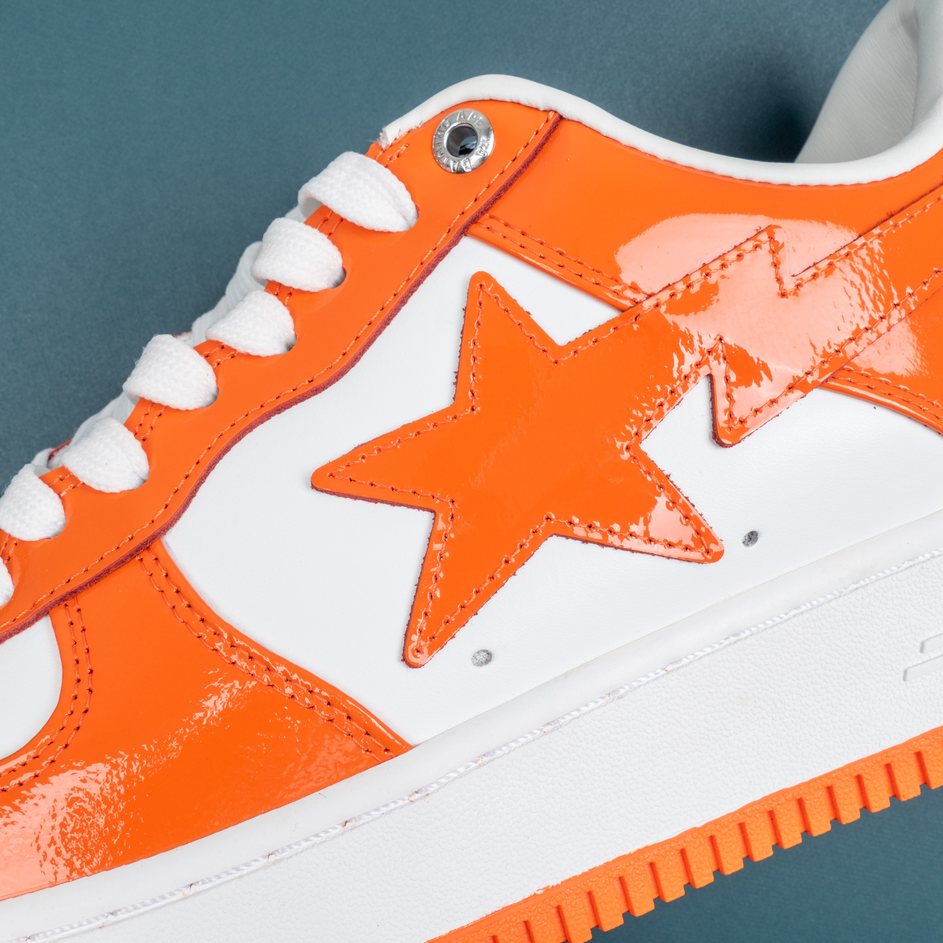 Patent Leather Orange White