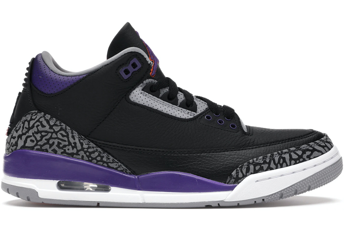 3's Retro Black Court Purple