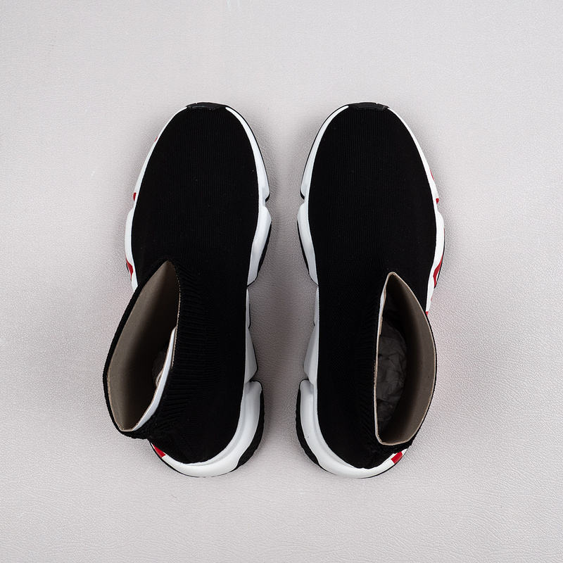 【Free Shipping】男女鞋 巴黎袜子鞋SPEED LOGO印花袜式针织运动鞋