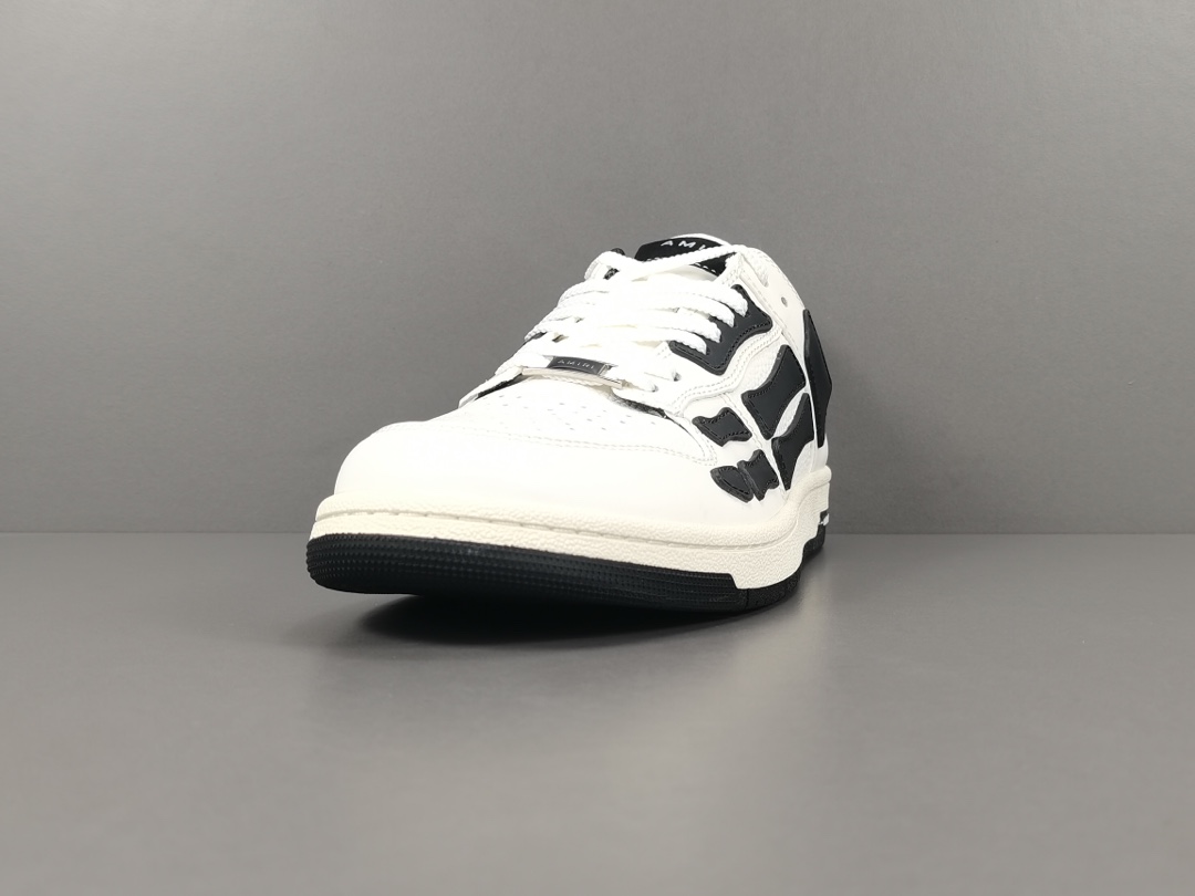 Skel Top Low White Black White