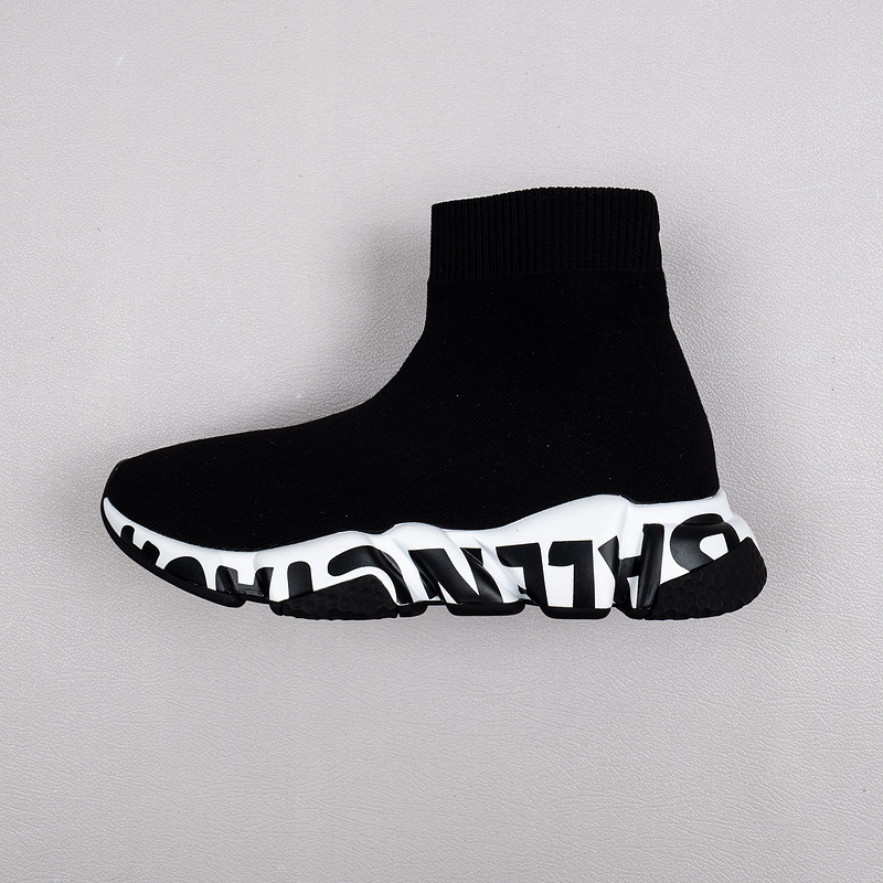 【Free Shipping】男女鞋 巴黎袜子鞋SPEED LOGO印花袜式针织运动鞋