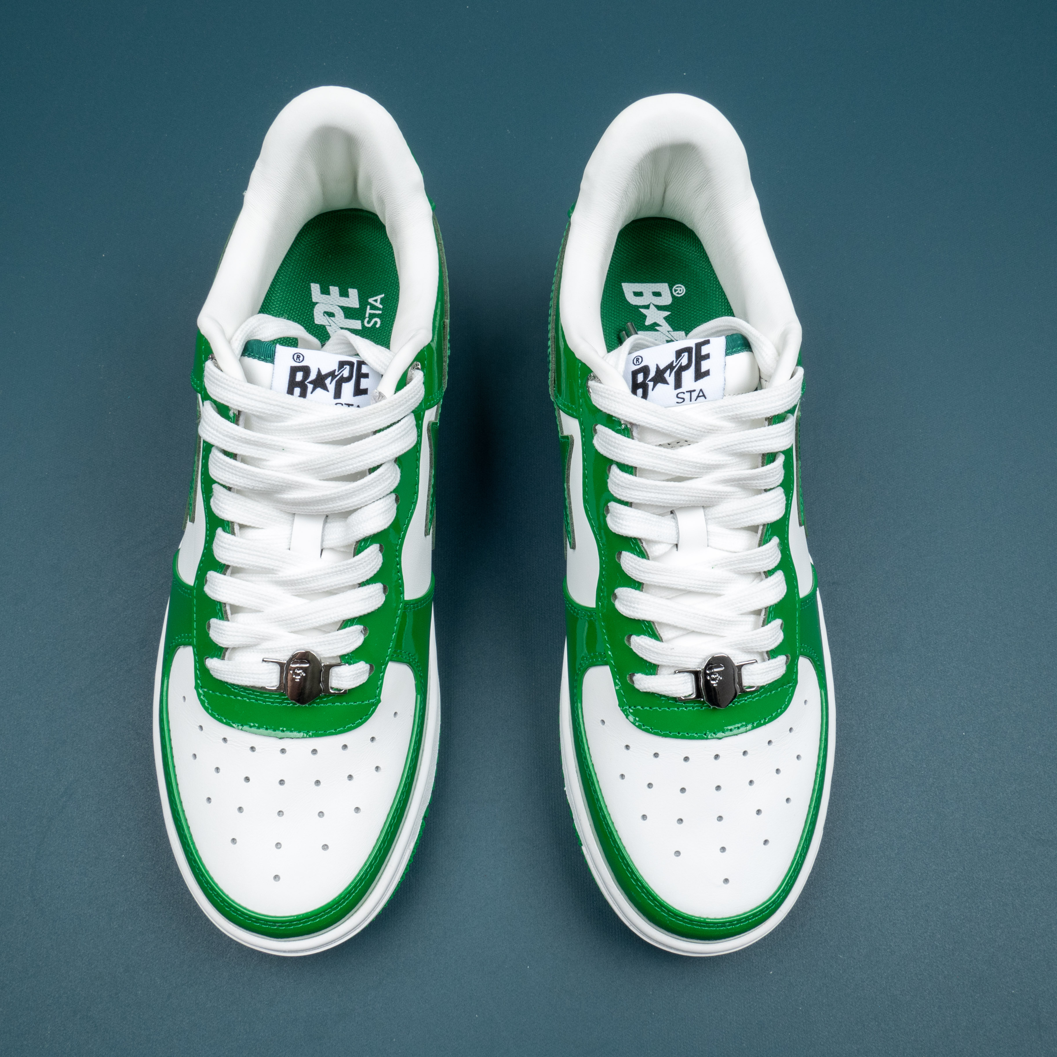 Patent Leather Green White