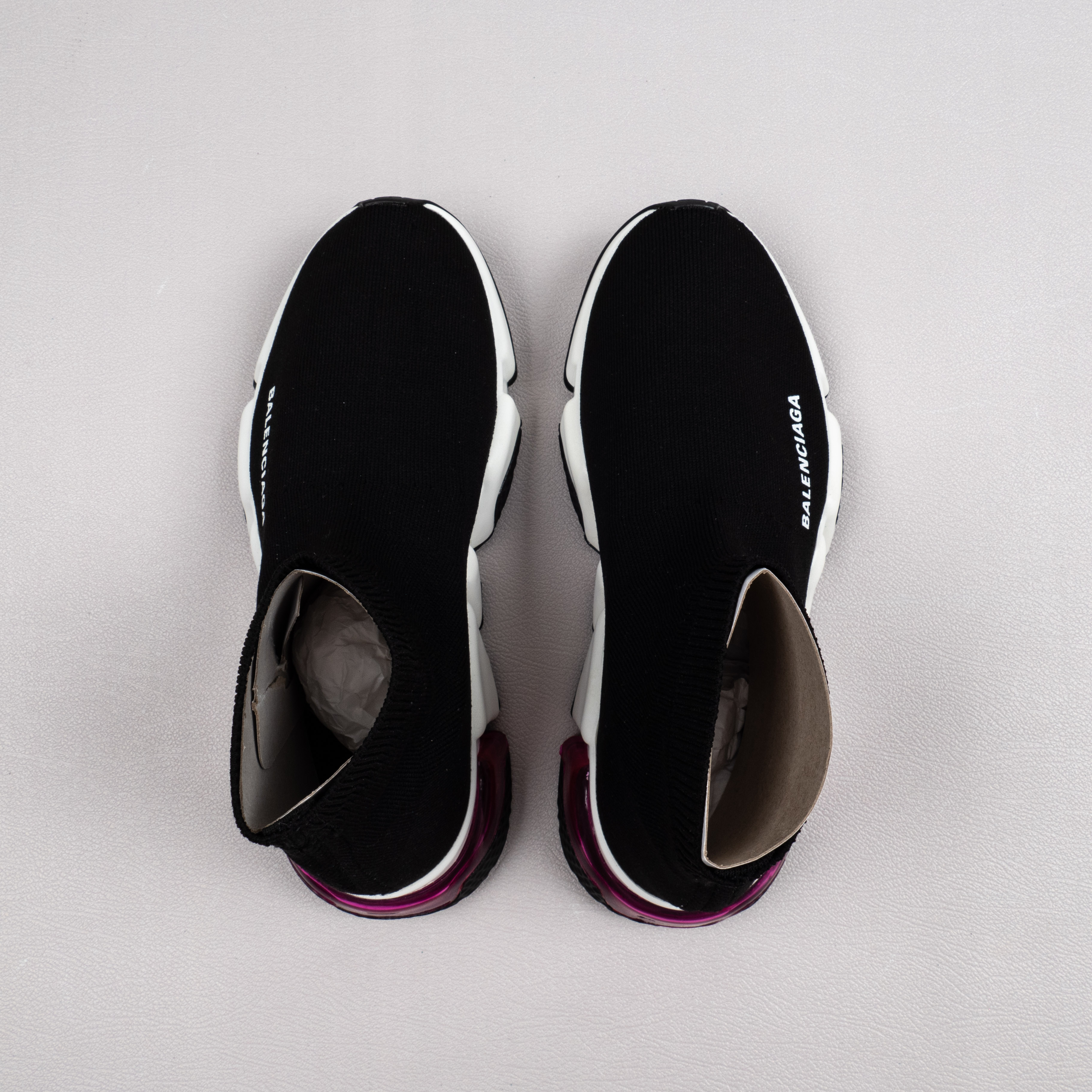 【Free Shipping】男女鞋 巴黎袜子鞋SPEED LOGO印花袜式针织运动鞋