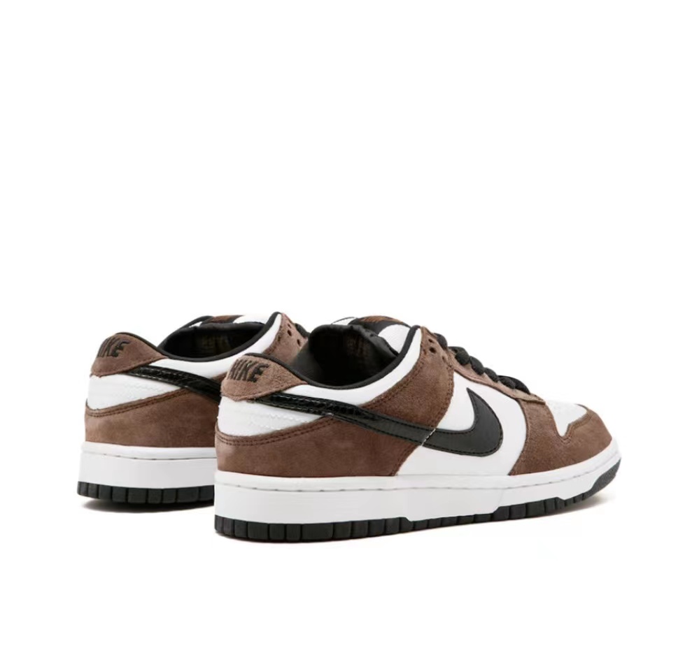 DUNK LOW White Black Trail End Brown