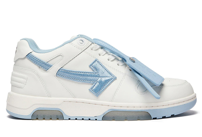 Out Of Office OOO Low Tops Embroidered Arrow White Light Blue