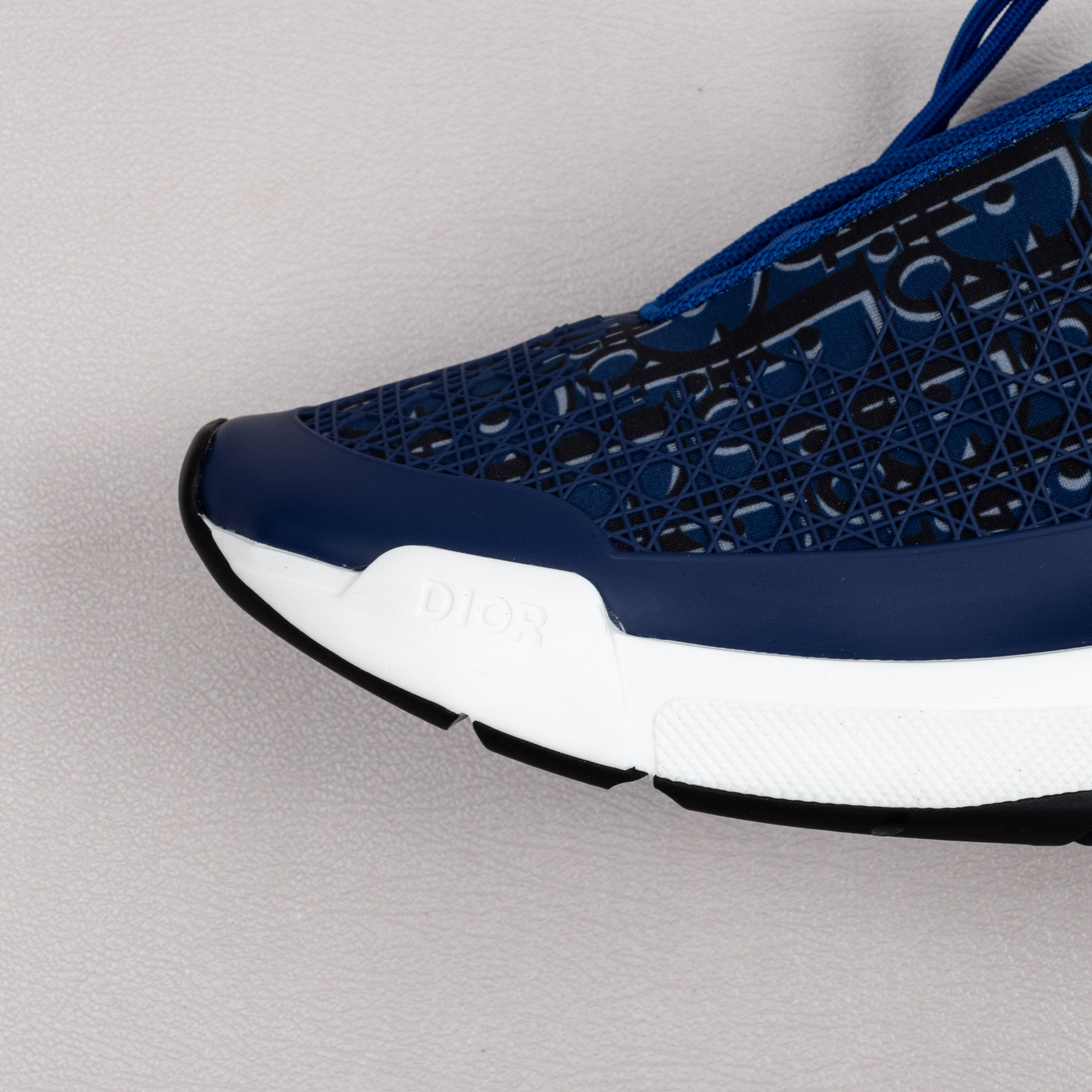 【Free shipping】 男女鞋 DlOR 运动休闲老爹鞋松紧鞋带红蓝色