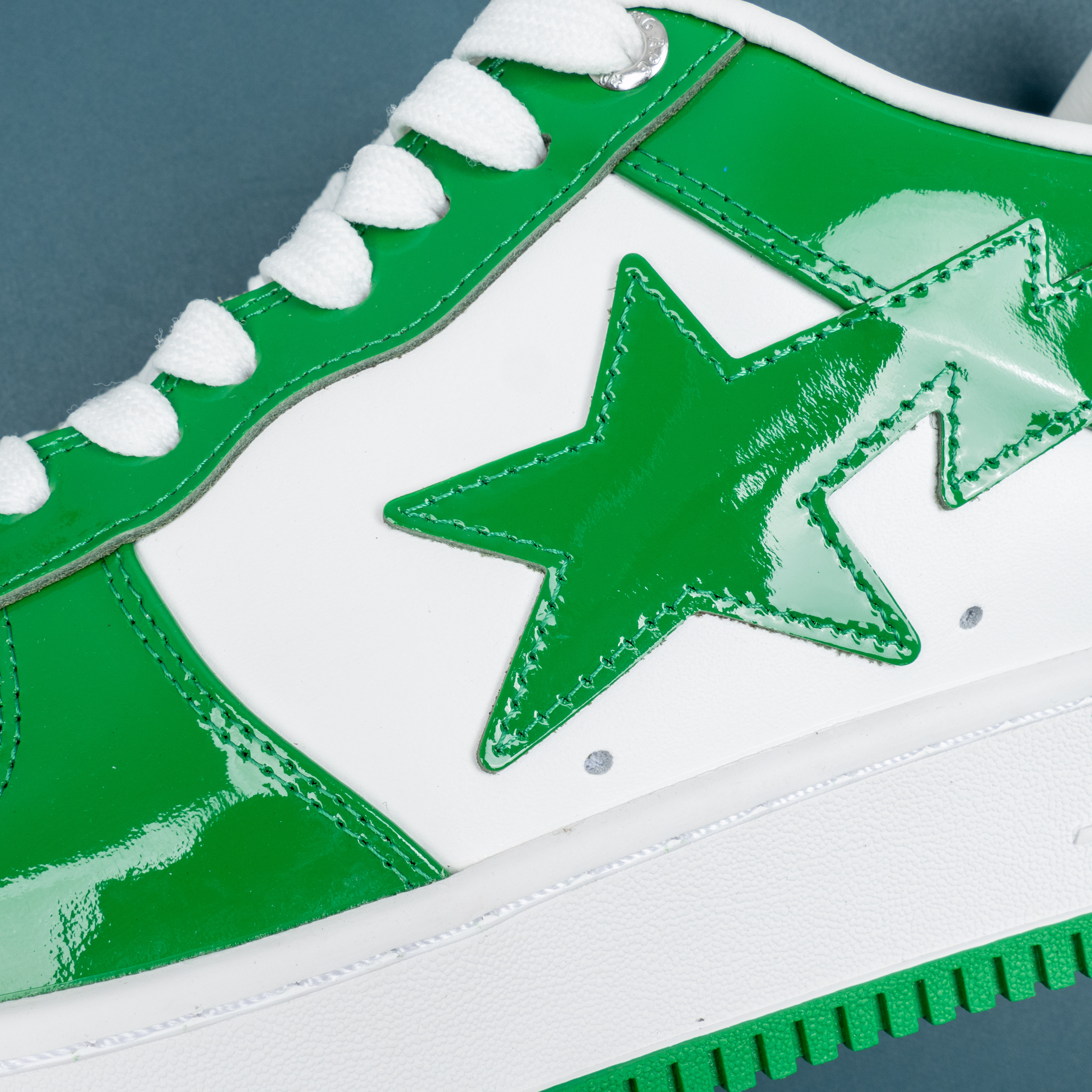 Patent Leather Green White