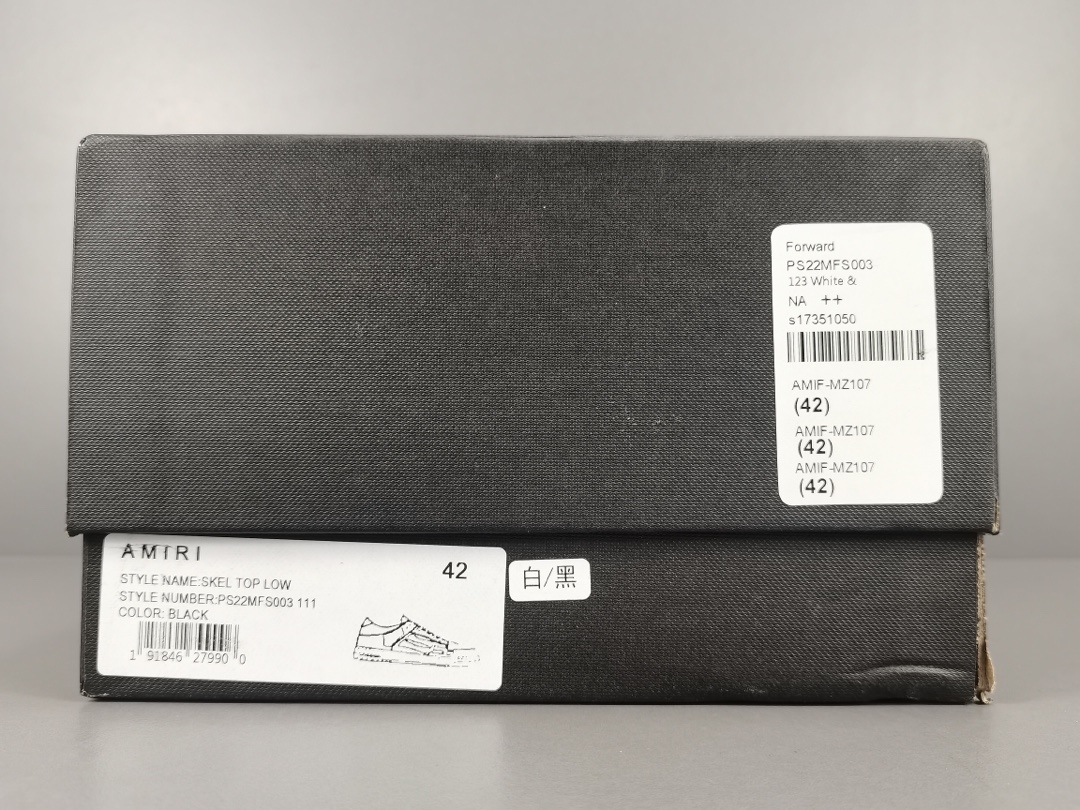 Skel Top Low White Black White