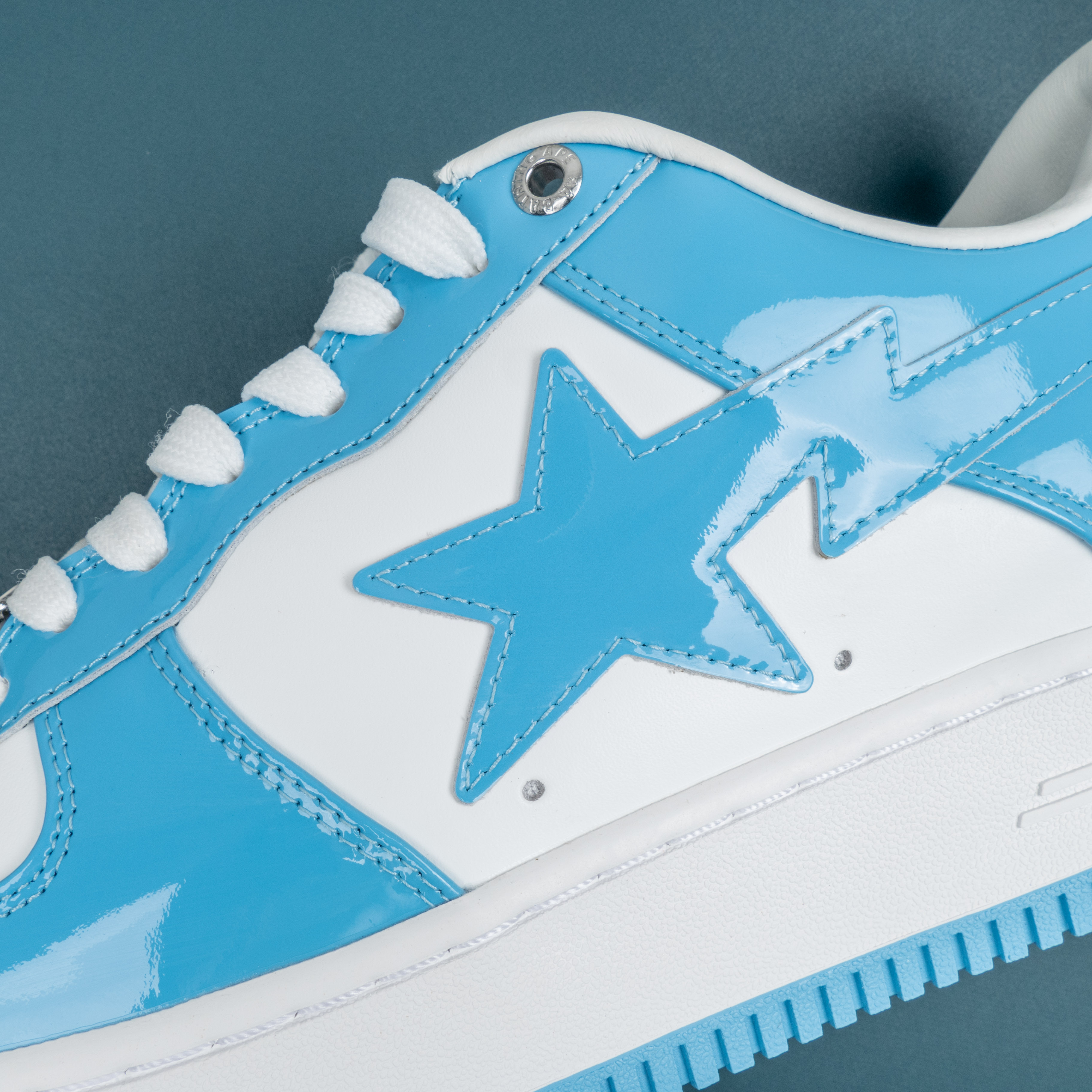 Patent Leather Blue White