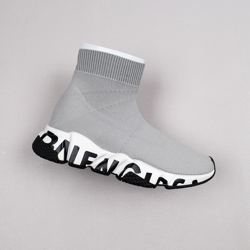 【Free Shipping】男女鞋 巴黎袜子鞋SPEED LOGO印花袜式针织运动鞋