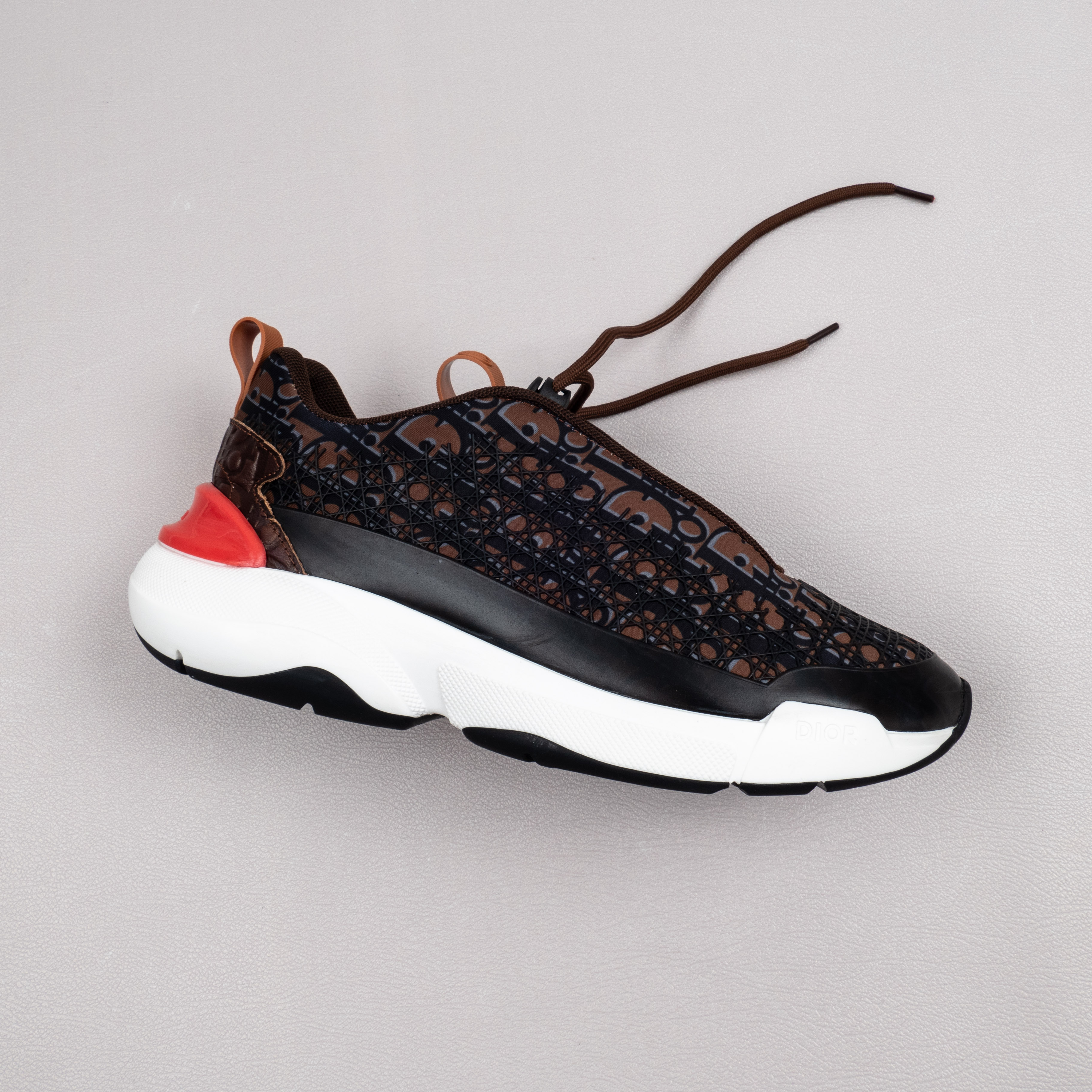 Footwear for men and women DlOR Athleisure dad shoes elasticated lace brown