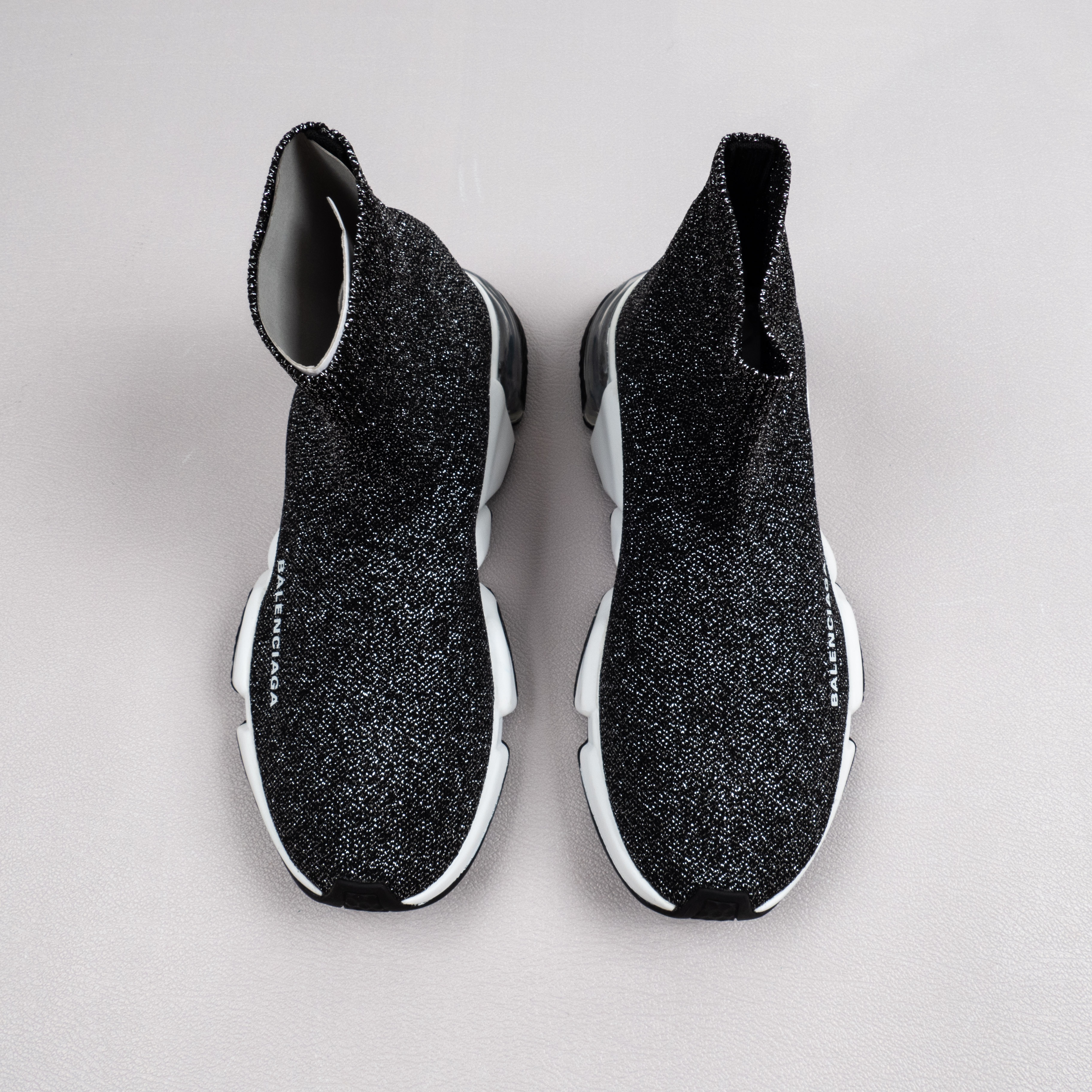 【Free Shipping】男女鞋 巴黎袜子鞋SPEED LOGO印花袜式针织运动鞋