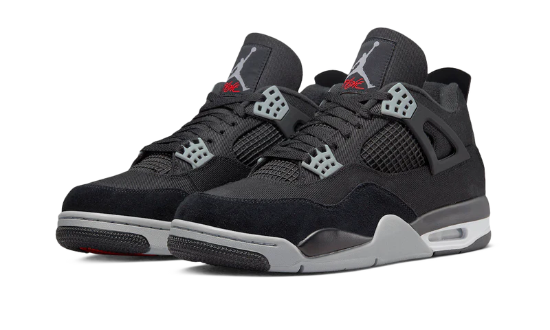 4 Retro SE Black Canvas