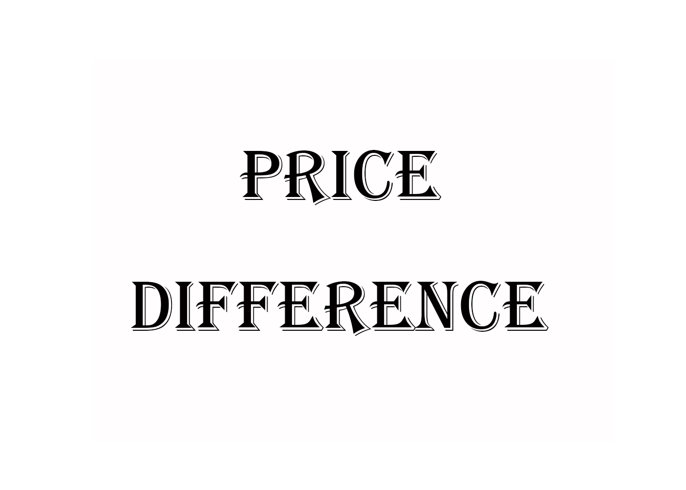 Price difference
