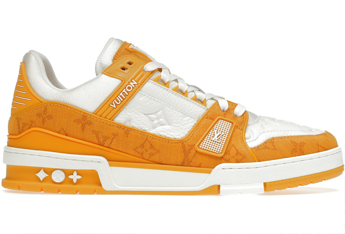 Trainer Yellow Monogram Denim White