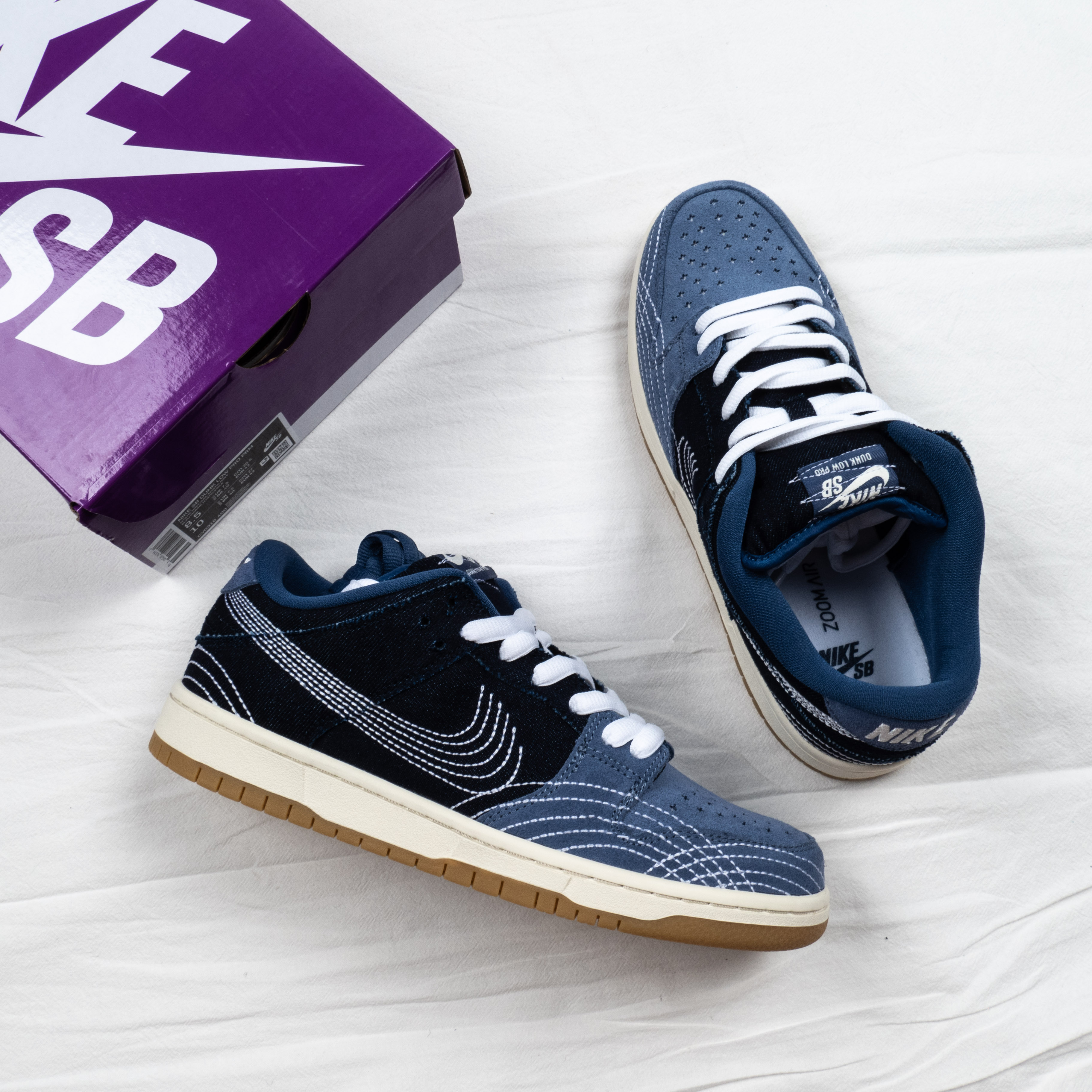 SB Dunk Low Denim Sashiko
