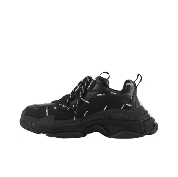 Triple S Allover Logo Black