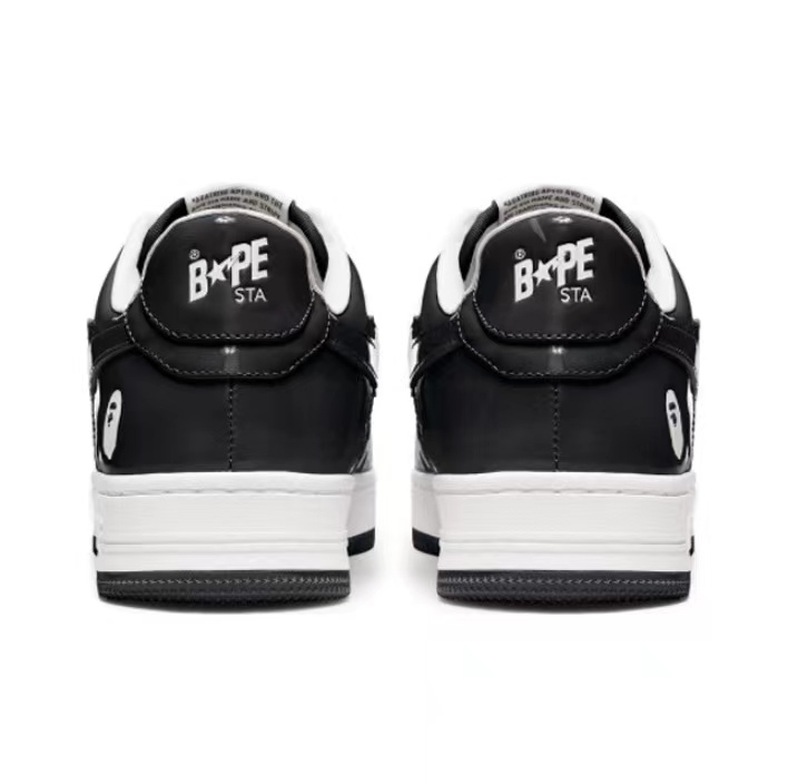 A Bathing Ape Patent Leather Black White 001FWI701002I