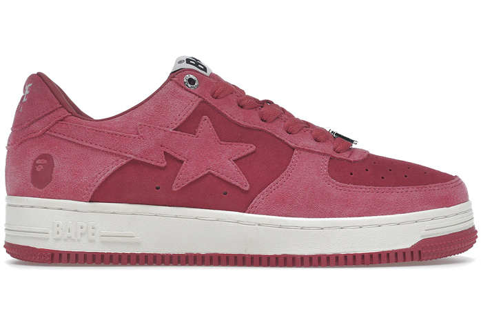 A Bathing Ape Pink Suede