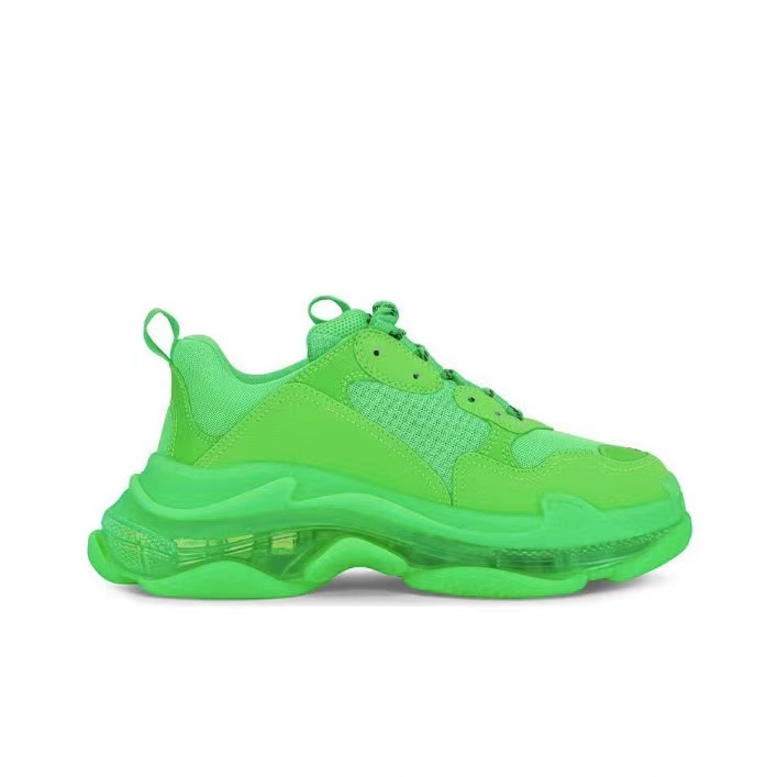 Triple S Neon Green Clear Sole