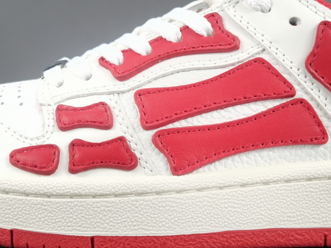 Skel Top Low White Red