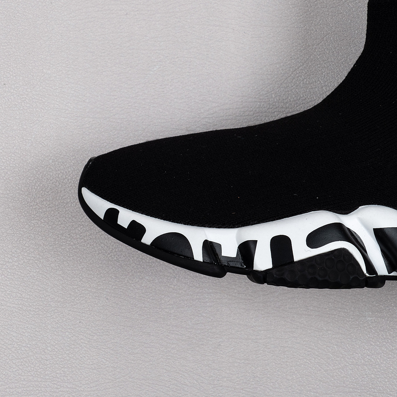 【Free Shipping】男女鞋 巴黎袜子鞋SPEED LOGO印花袜式针织运动鞋