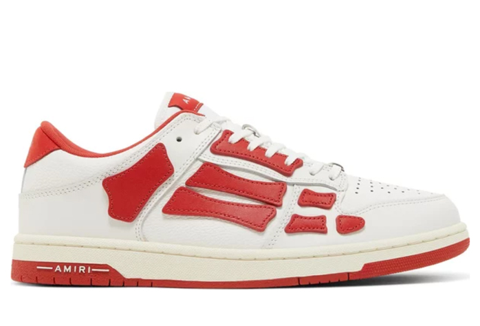 Skel Top Low White Red