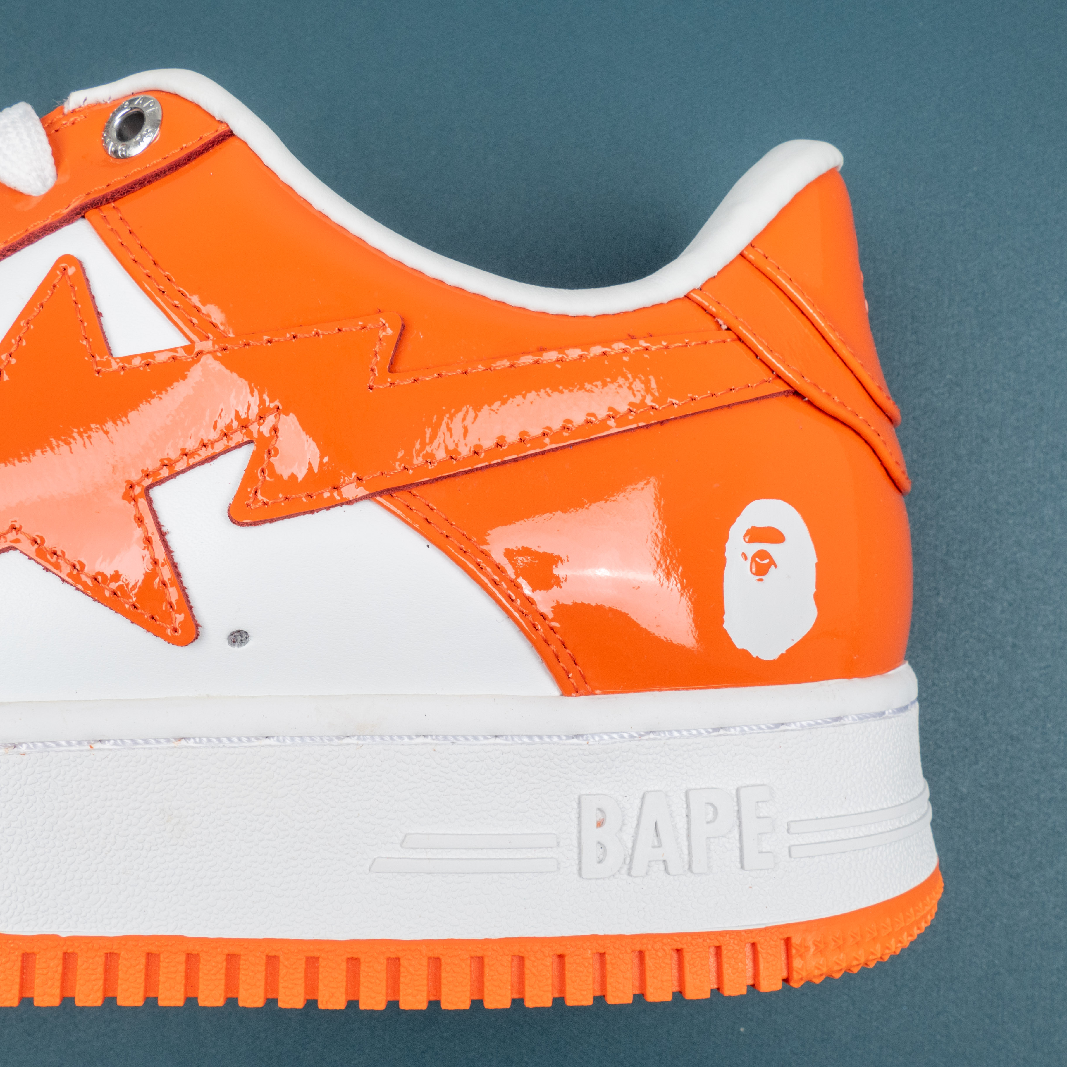 Patent Leather Orange White