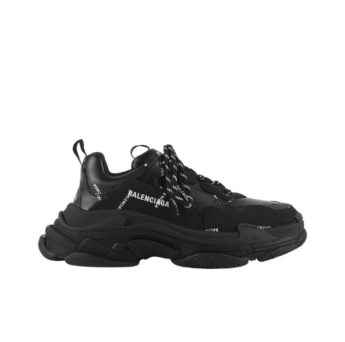 Triple S Allover Logo Black