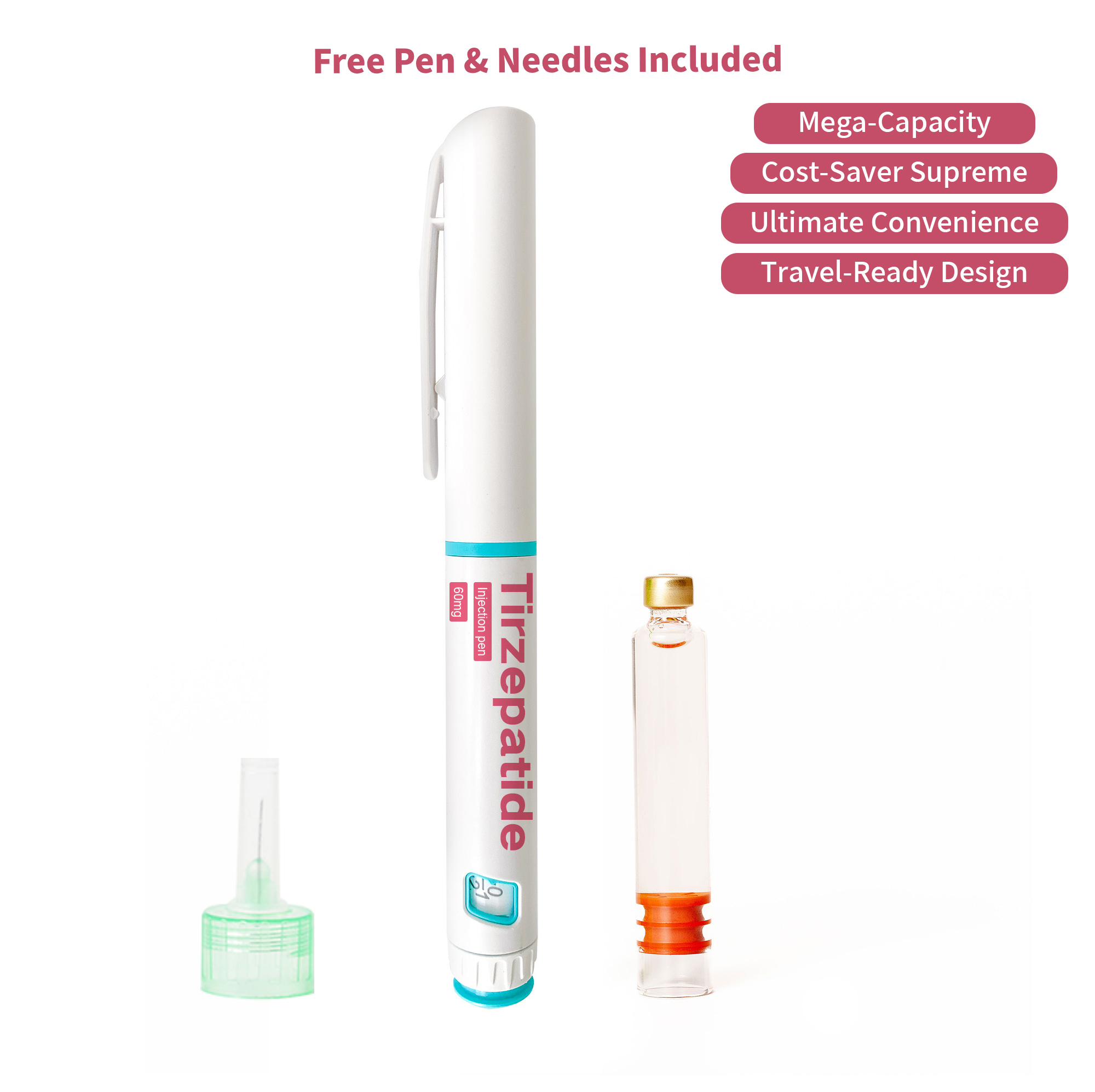 Compound Tirzepatide 60mg (with free injection pen and needle)