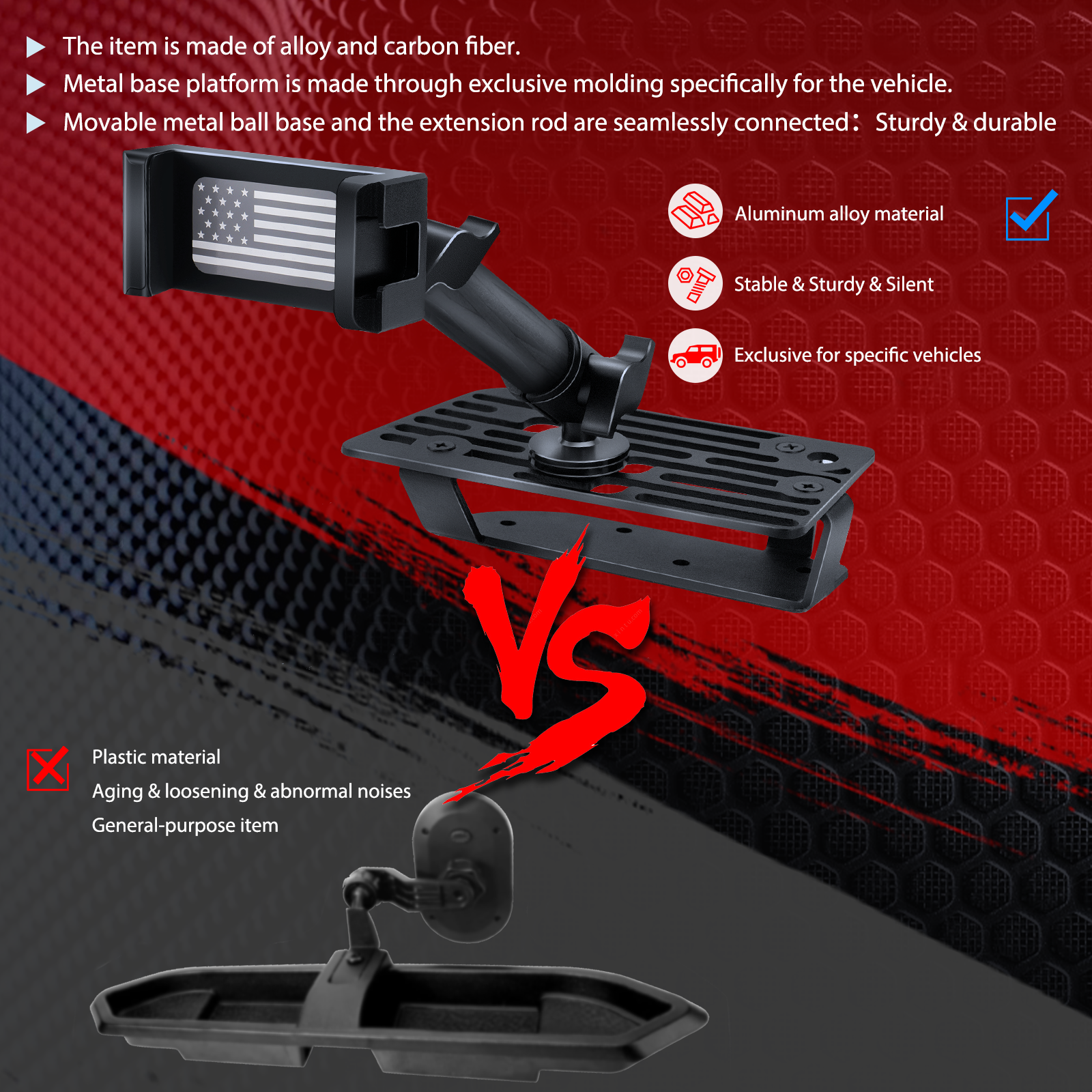 2024 2023 Maverick Dash Mount Phone Holder for 2022 2023 2024 Ford Maverick Metal Dash Platform Phone Mount Phone Holder 2024 Maverick Cell Phone Holder Dash Phone Mount