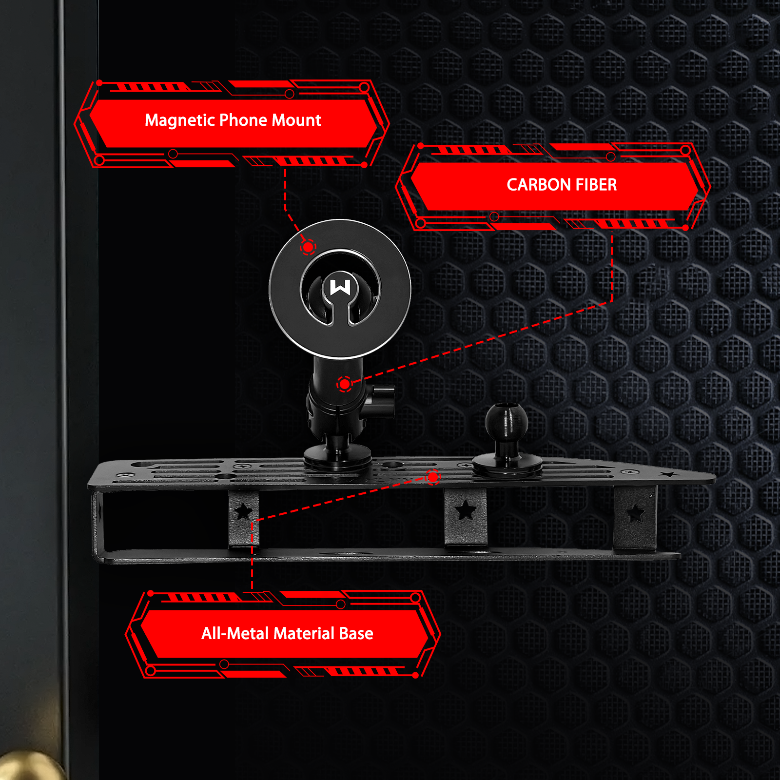 2024 Silverado Sierra Metal Dash Platform Phone Mount Magnetic Phone Holder for 2022 2023 2024 2025 Silverado & Sierra Cell Phone Holder Dash Phone Mount 2024 Silverado Dash Mount