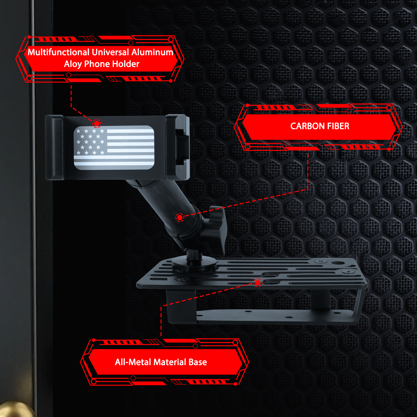 2024 2023 Maverick Dash Mount Phone Holder for 2022 2023 2024 Ford Maverick Metal Dash Platform Phone Mount Phone Holder 2024 Maverick Cell Phone Holder Dash Phone Mount