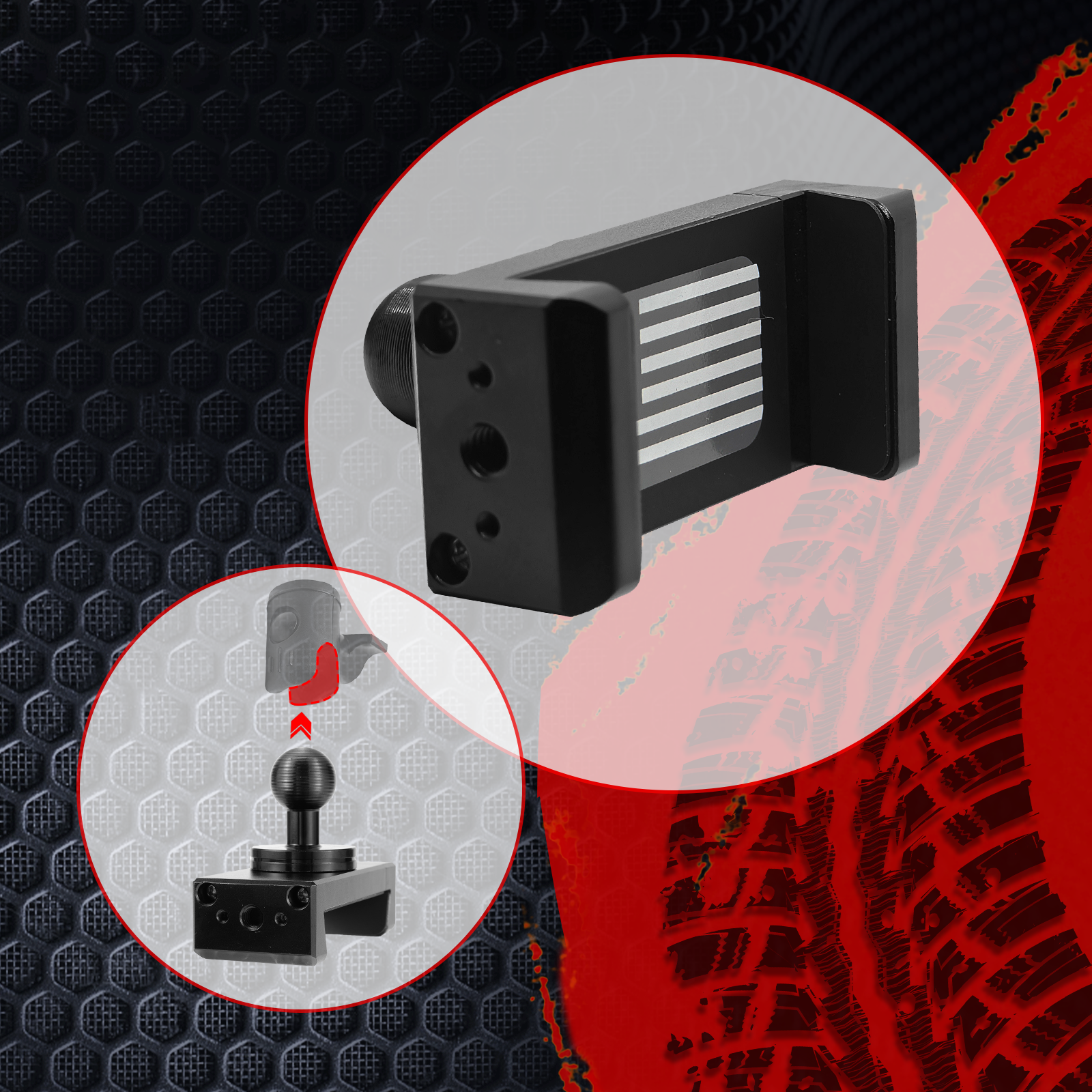 Dash Mount Cell Phone Holder with All Phones - 20mm Attachment Ball