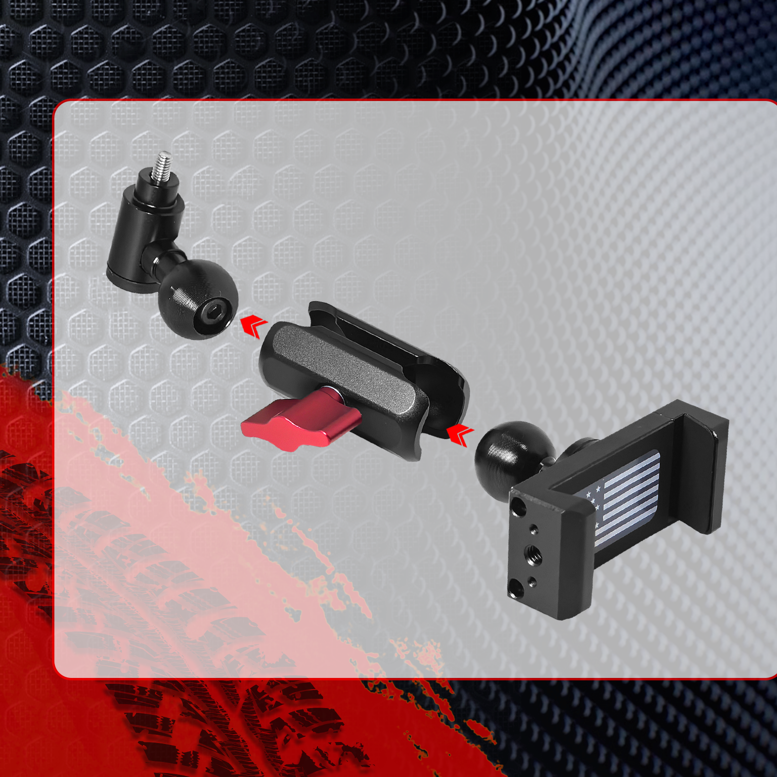 2024 Bronco Phone Mount for 2025 Frod Bronco Phone Holder 2024 Bronco Dash Cell Phone Mount Pure Aluminum Alloy Material 2024 Bronco A-Pillar Dash Phone Mount