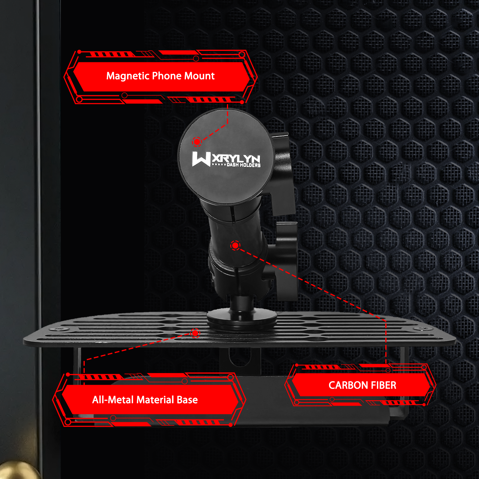 2024 Bronco Sport Metal Dash Platform Phone Mount Phone Holder for 2021 2022 2023 2024 Ford Bronco Sport Cell Phone Holder Dash Phone Mount 2024 Bronco Sport Dash Mount