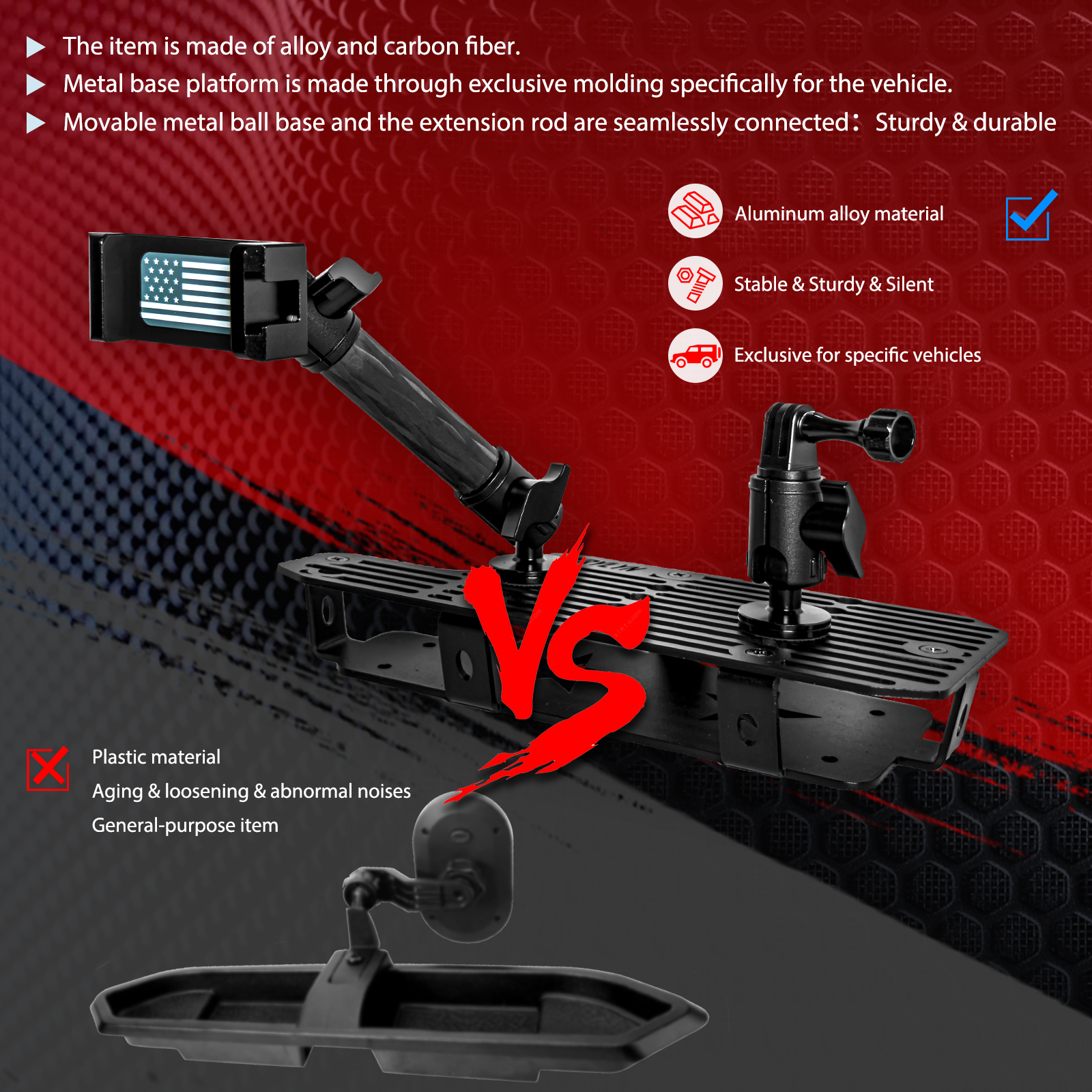 WXRYLYN 2024 2025 Tundra Metal Dash Platform Phone Mount Phone Holder for 2022 2023 2024 2025 Tundra 2023 2024 2025 Sequoia Cell Phone Holder Dash Phone Mount 2024 Tundra Dash Mount