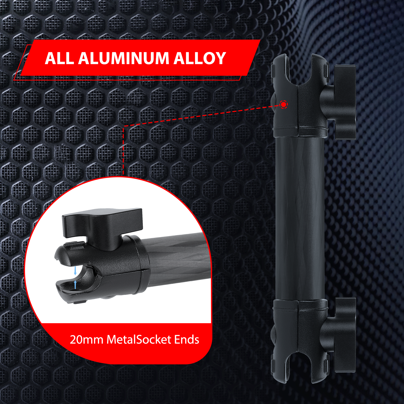 WXRYLYN 20mm Aluminum Ball Mount Base 0.79’’ Ball Adapter