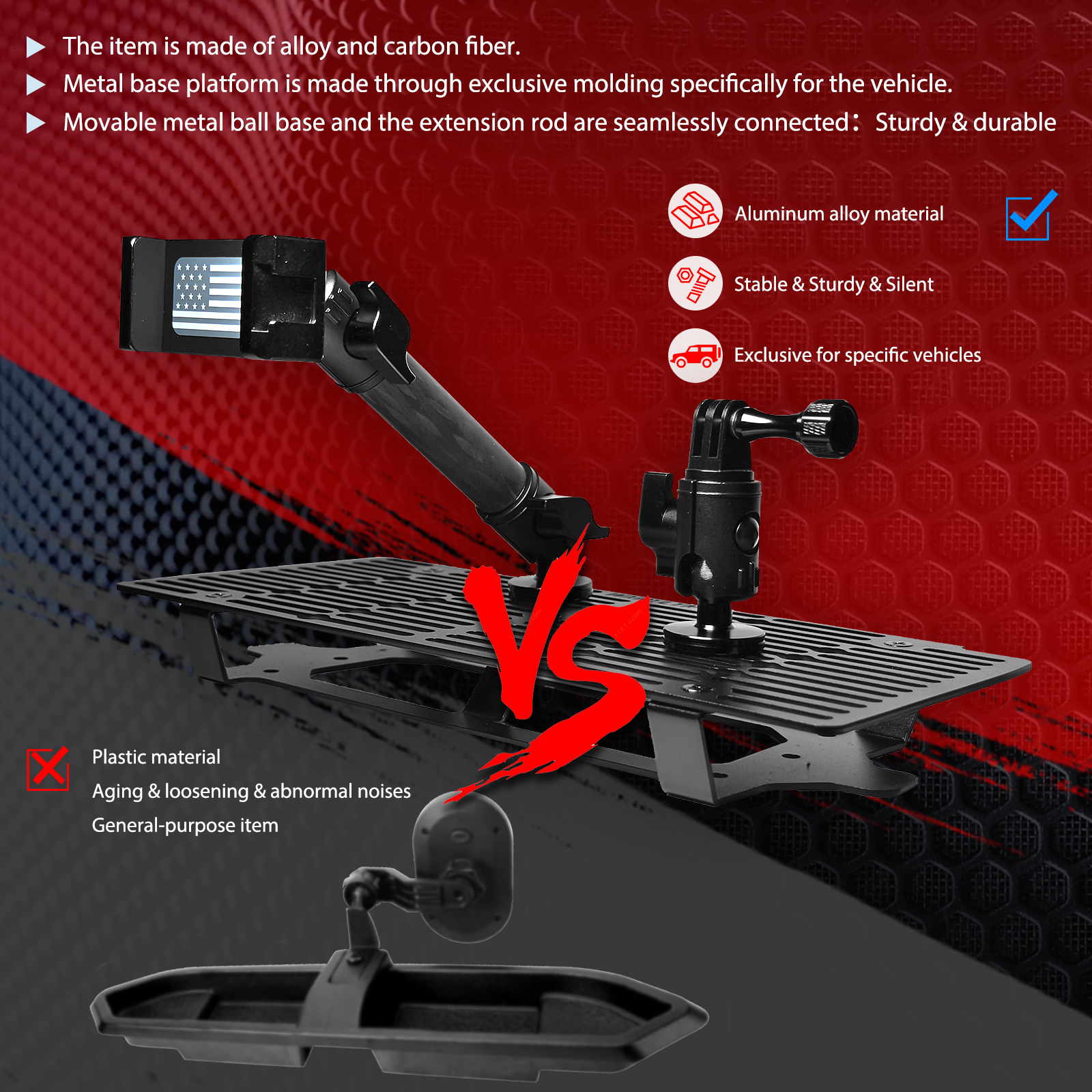 2023 2024 F250 F350 F450 Metal Dash Platform Phone Mount Phone Holder for 2023 2024 F250 F350 F450 Super Duty Cell Phone Holder Dash Go pr o Mount F250 Dash Mount Tray