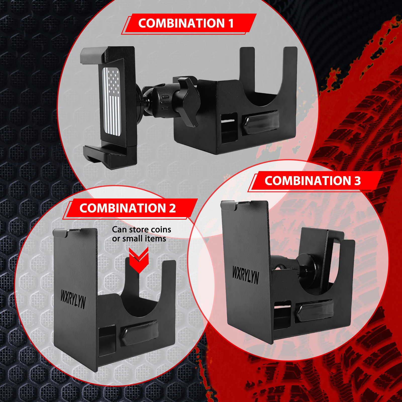 2024 Maverick Metal Phone Mount for Maverick 2022 2023 2024 Cubby Phone Mount 2024 Ford Maverick Accessories 2024 Maverick Dash Cubby Insert-Stainless Steel & Aluminum Alloy Material